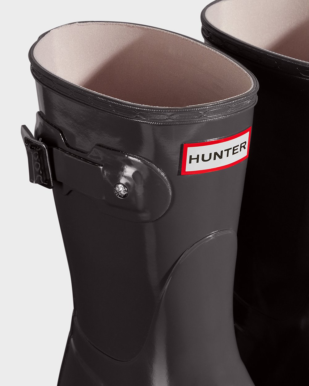 Women Hunter Original Gloss | Short Rain Boots Grey | NZ-45103-JNKA